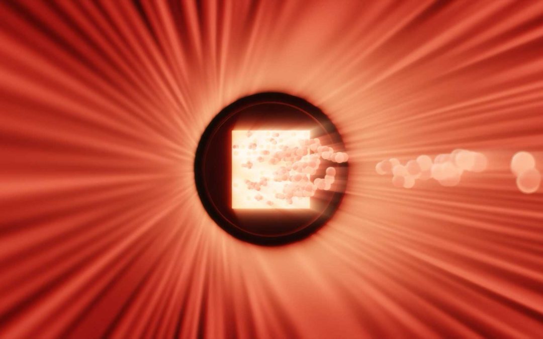 ions hitting target
