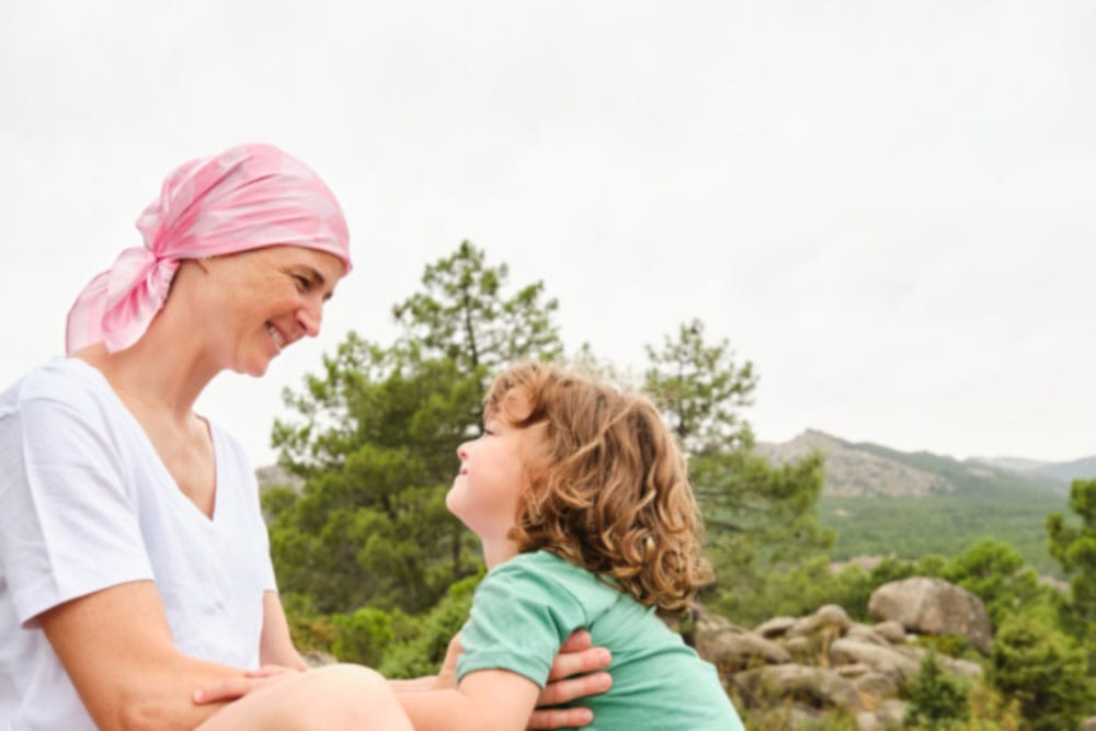 Woman and child sharing a moment