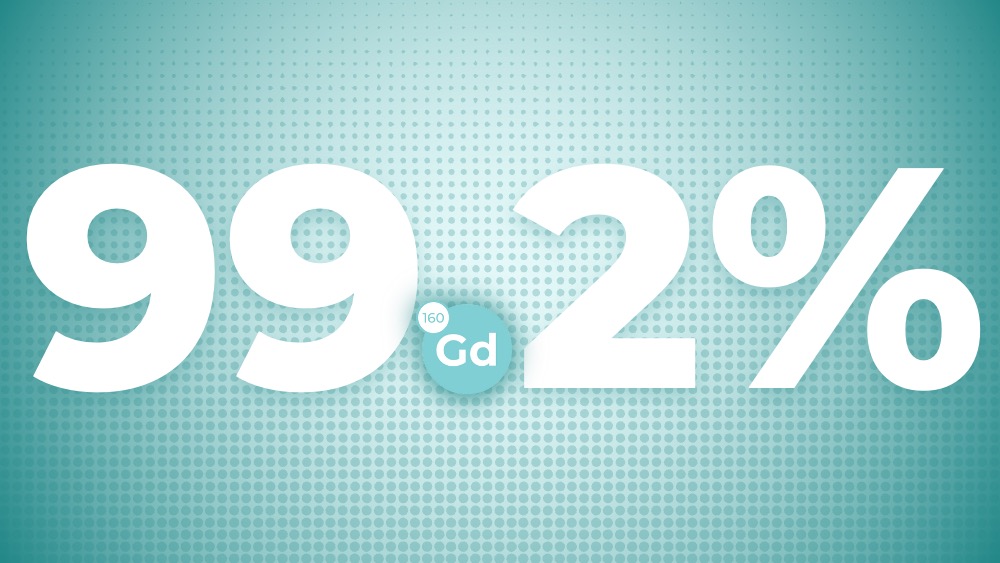 gadolinium-160 enriched to 99.2% purity